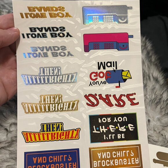 Vintage 90's Temporary Tattoos Pack Michael Jackson Daria MTV 5 Sheets 70 Tats - Picture 6 of 8